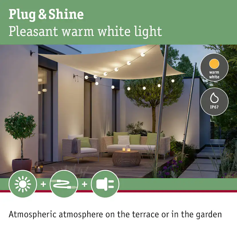 Ljusslinga LED Paulmann Naima Fairy Lights Plug & Shine IP67 24V
