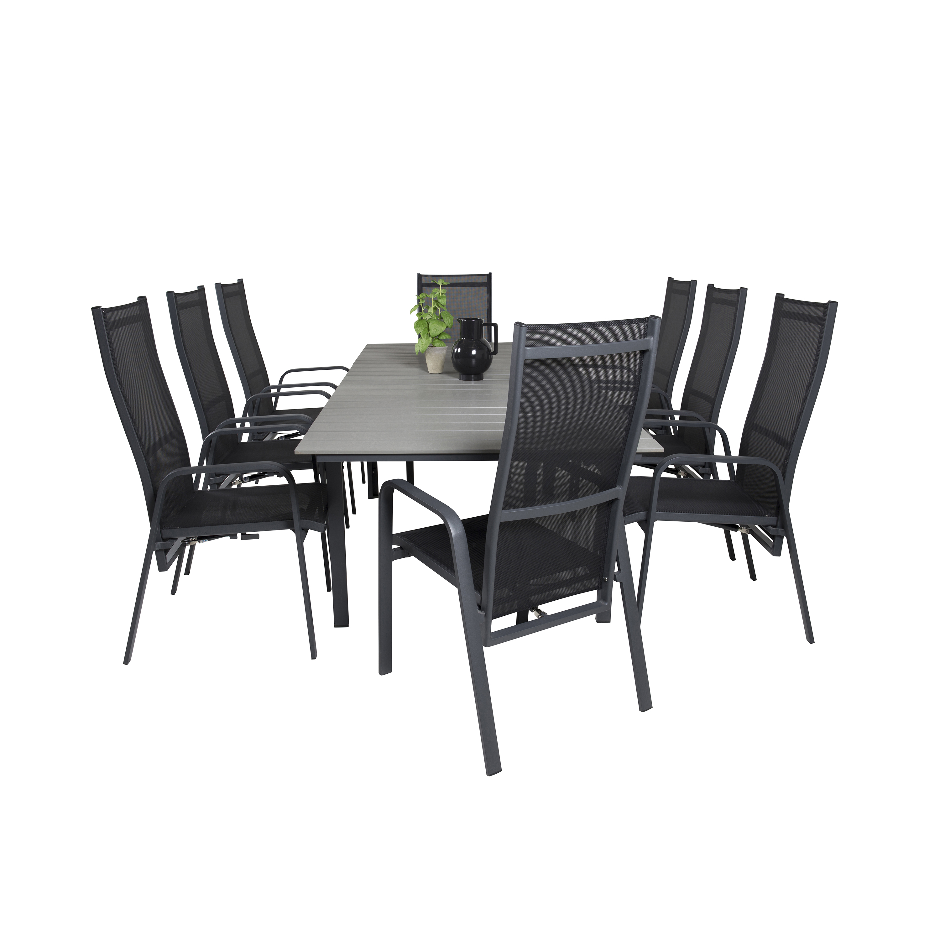Matgrupp Venture Home Lova 160/240 med 8 Copacabana Stolar