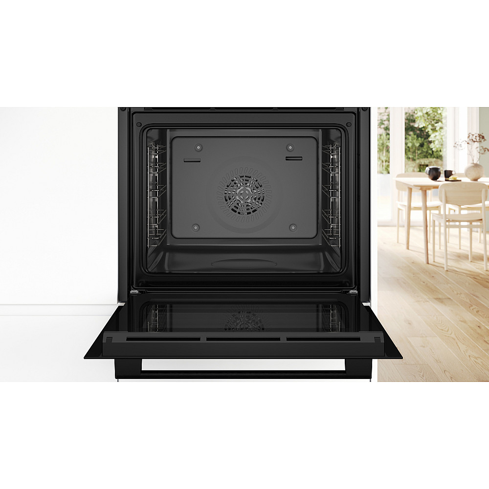 Inbyggnadsugn Bosch HQA534BB3 Serie 4 Svart med Ångfunktion och Avancerad Varmluftsteknik