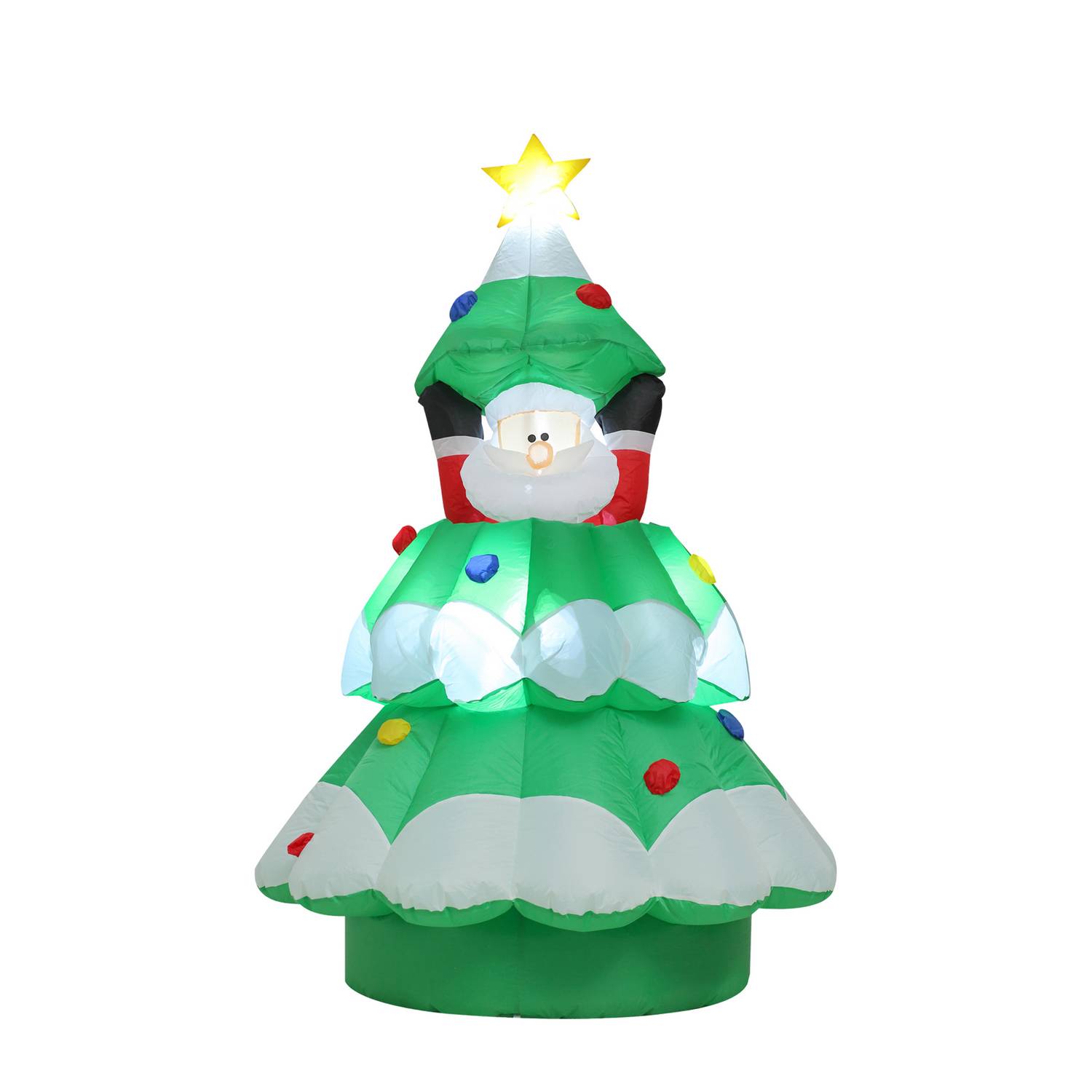 Utomhusdekoration Markslöjd Tomte I Granen Uppblåsbar Dekoration