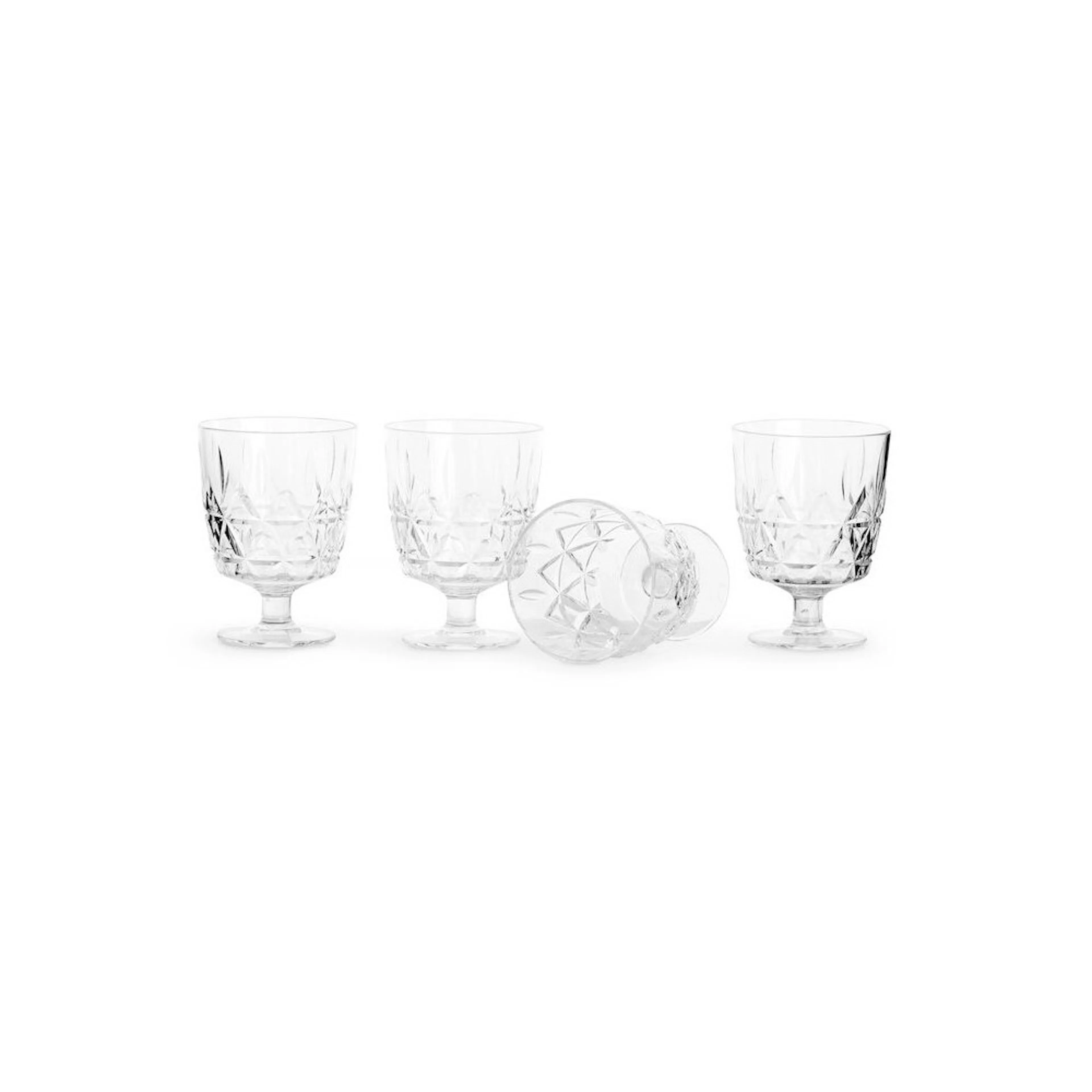 Picknick plastglas 4-pack Transparent