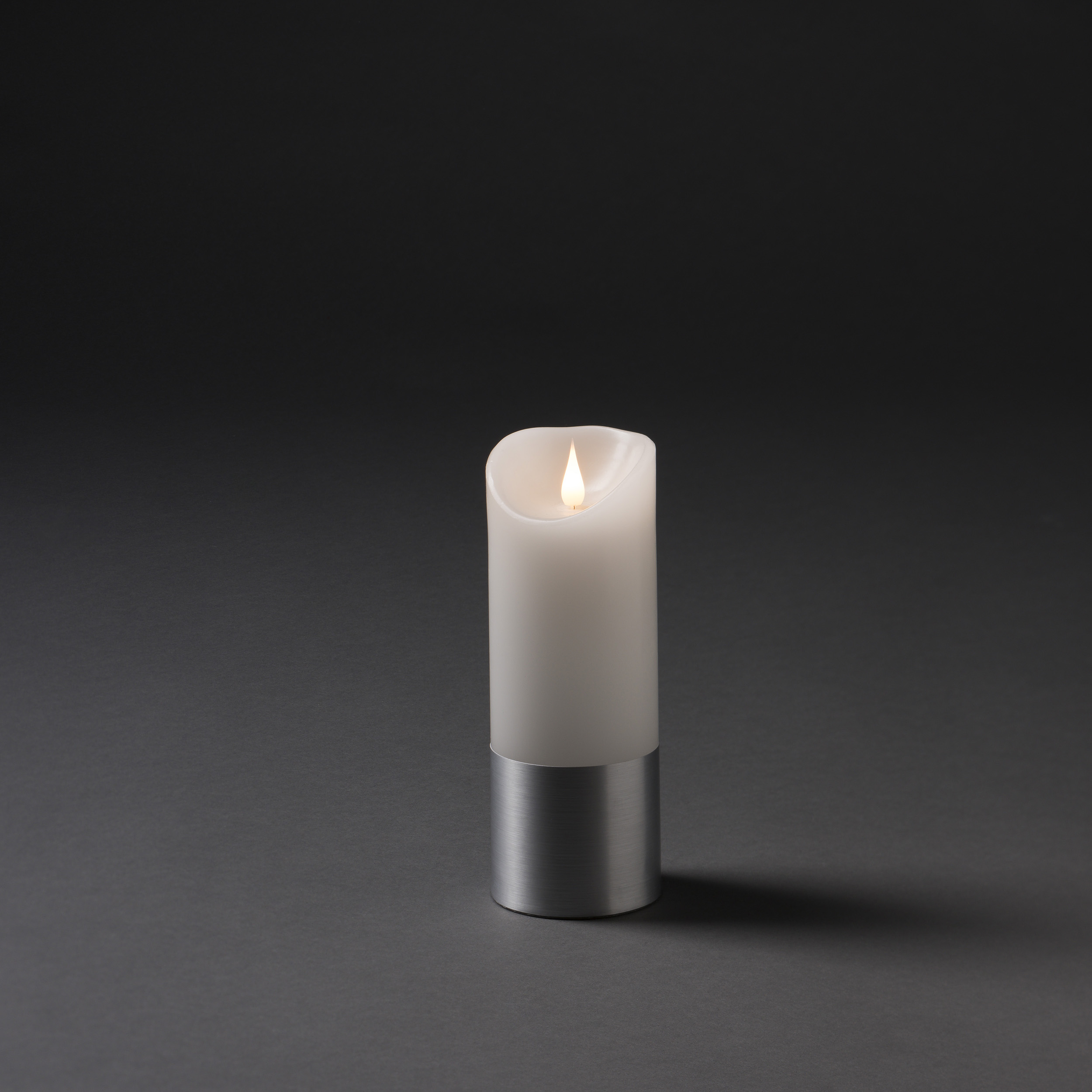 Vaxljus med silverfolie 20,5cm Silverfolie