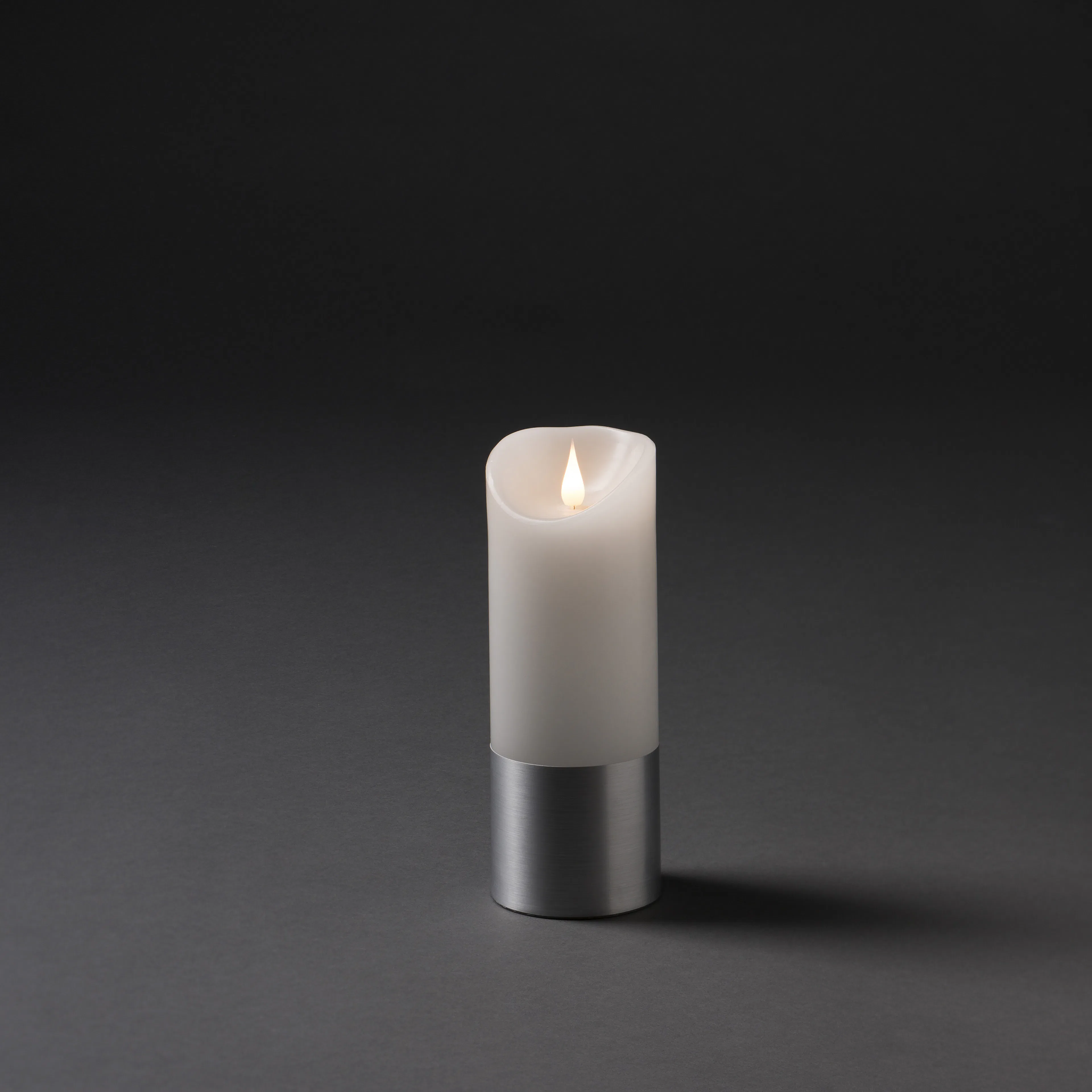 Vaxljus med silverfolie 20,5cm Silverfolie