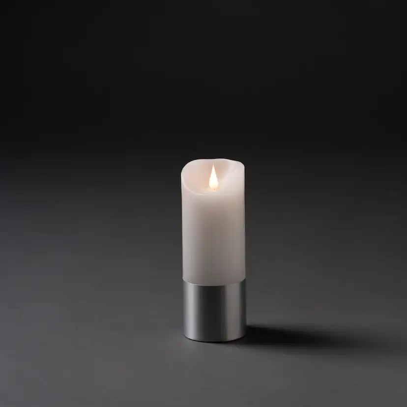 Vaxljus med silverfolie 20,5cm Silverfolie