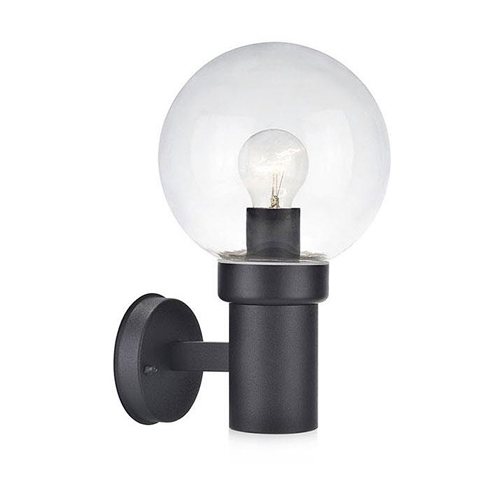 Vägglampa Markslöjd Caris Svart Utebelysning Vägg Metall/Glas
