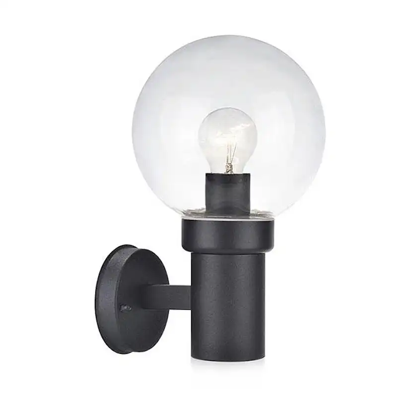 Vägglampa Markslöjd Caris Svart Utebelysning Vägg Metall/Glas