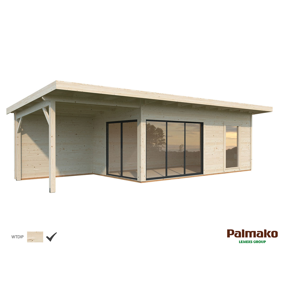 Stuga Palmako Andrea 26,2 m2 (inv. 17,1 m2)