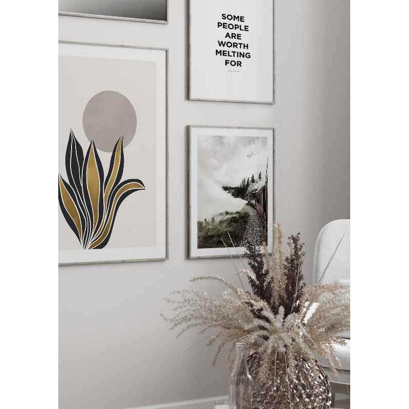 Poster Gallerix Watercolor Gold No2