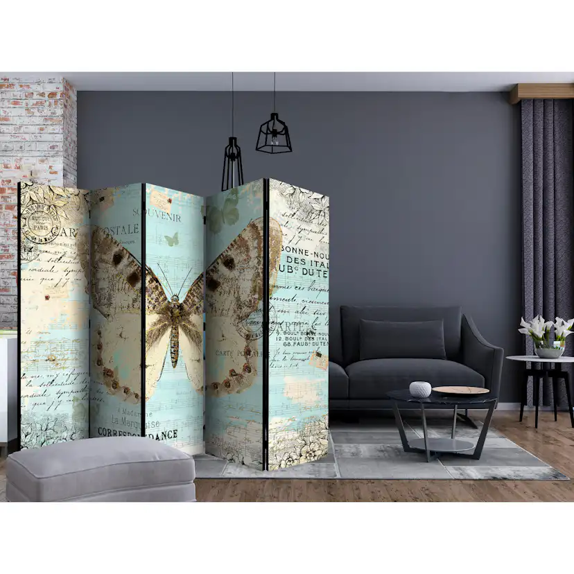 Rumsavdelare Skärmvägg Arkiio Postcard with Butterfly II 225x172 cm