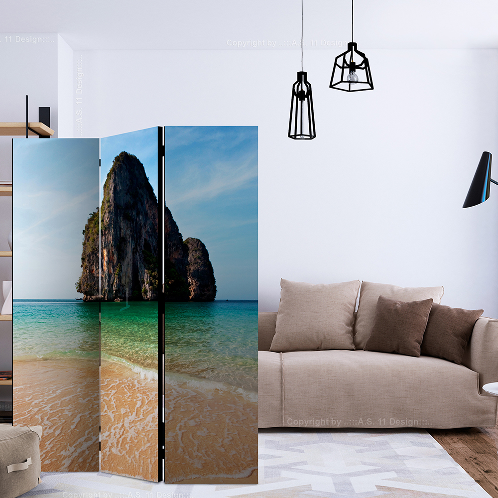 Rumsavdelare Skärmvägg Arkiio Rock Formation By Shoreline Andaman Sea Thailand 135x172 cm