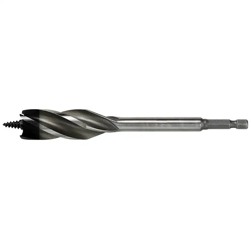 Träspiralborr Luna Tools HSS med fyra sidoskär - 1/4"-sexkantsfäste