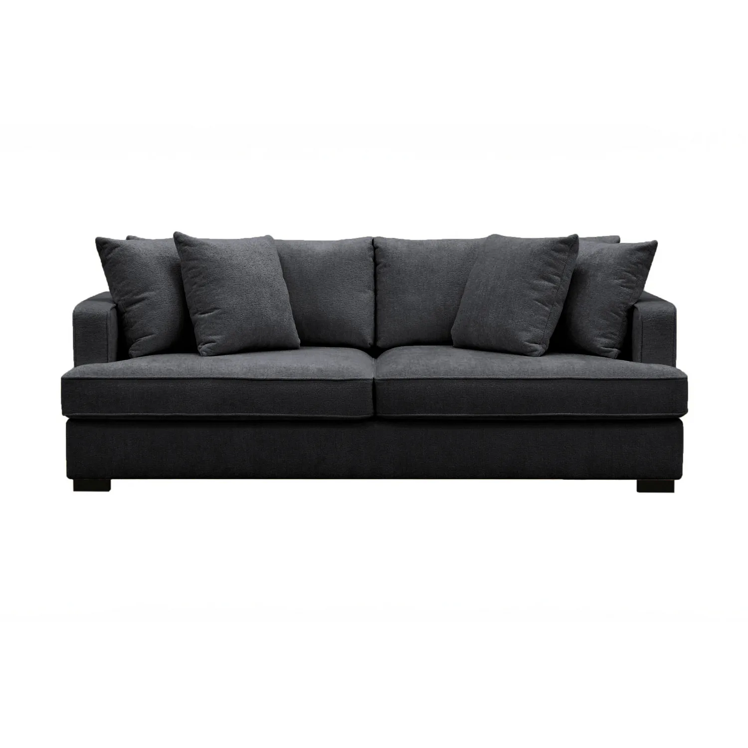 Rossita 3-sits Djup Soffa i Chenille Svart Chenille