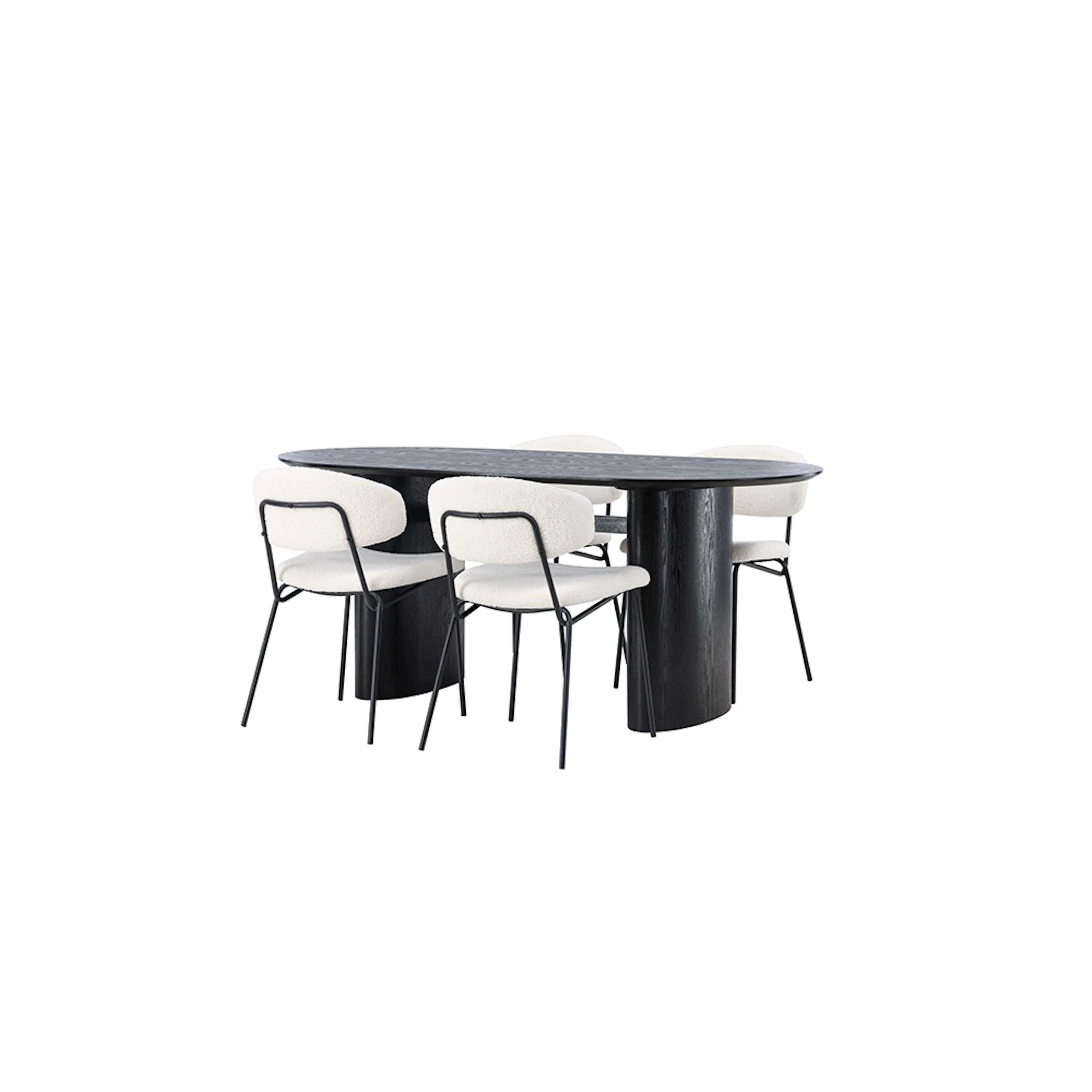 Matgrupp Venture Home Isolde med 4 st Chico stolar