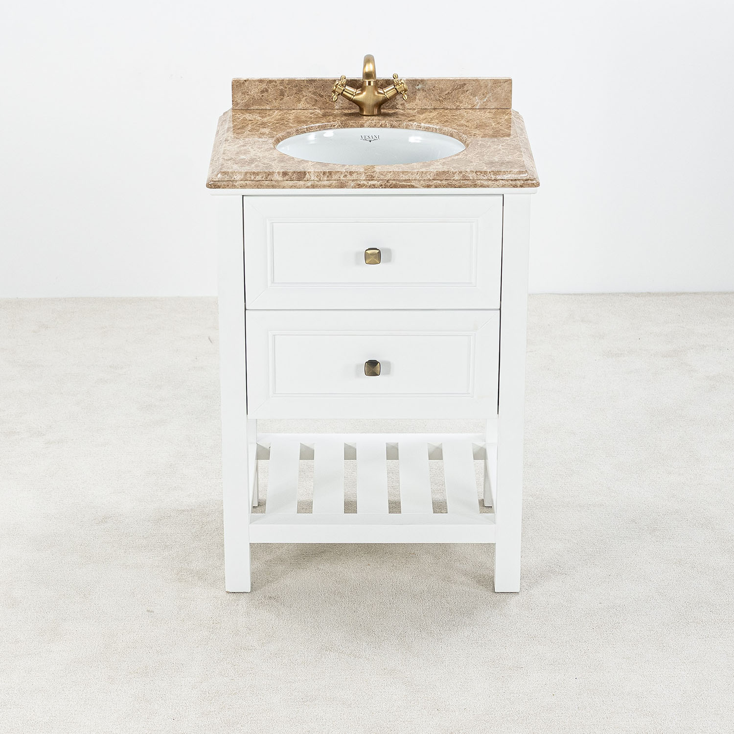 Tvättställsskåp Vesani Utah Beige Marmor