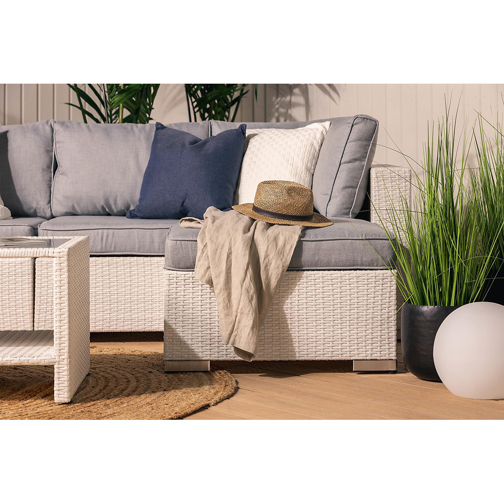 Loungegrupp Comfort Garden Bahamas 4-sits med Fåtölj Divan och Bord med Hylla Utomhus