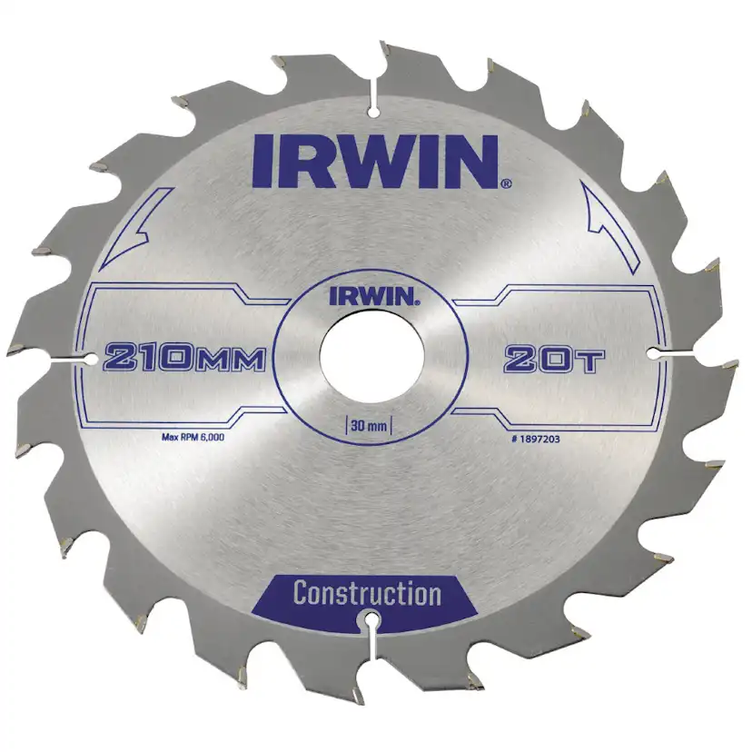 Sågklinga Irwin 210x30/20/16mm 20t 2,5mm