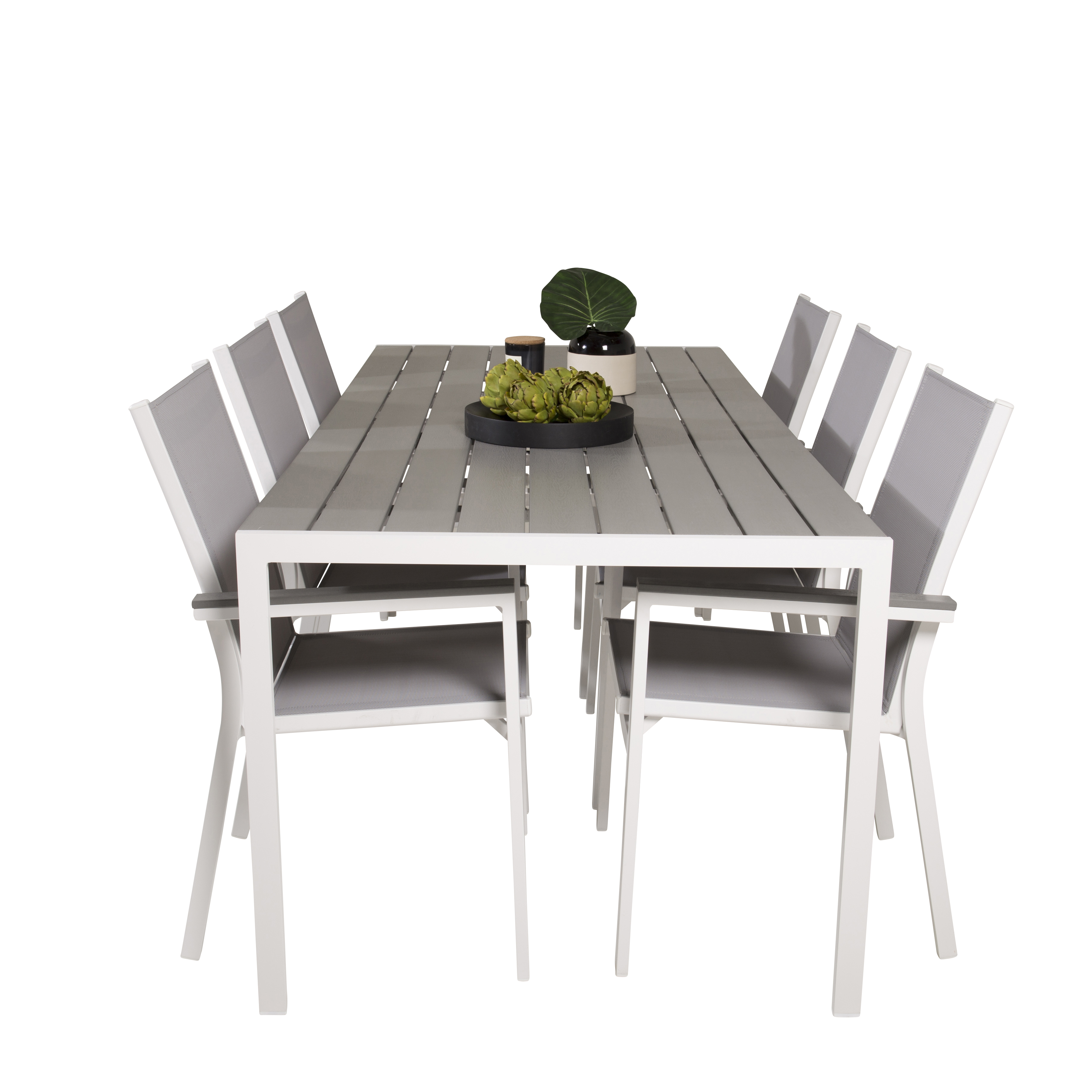 Matgrupp Utomhus Venture Home Bront 205 med 6 Pincy Trädgårdsstolar
