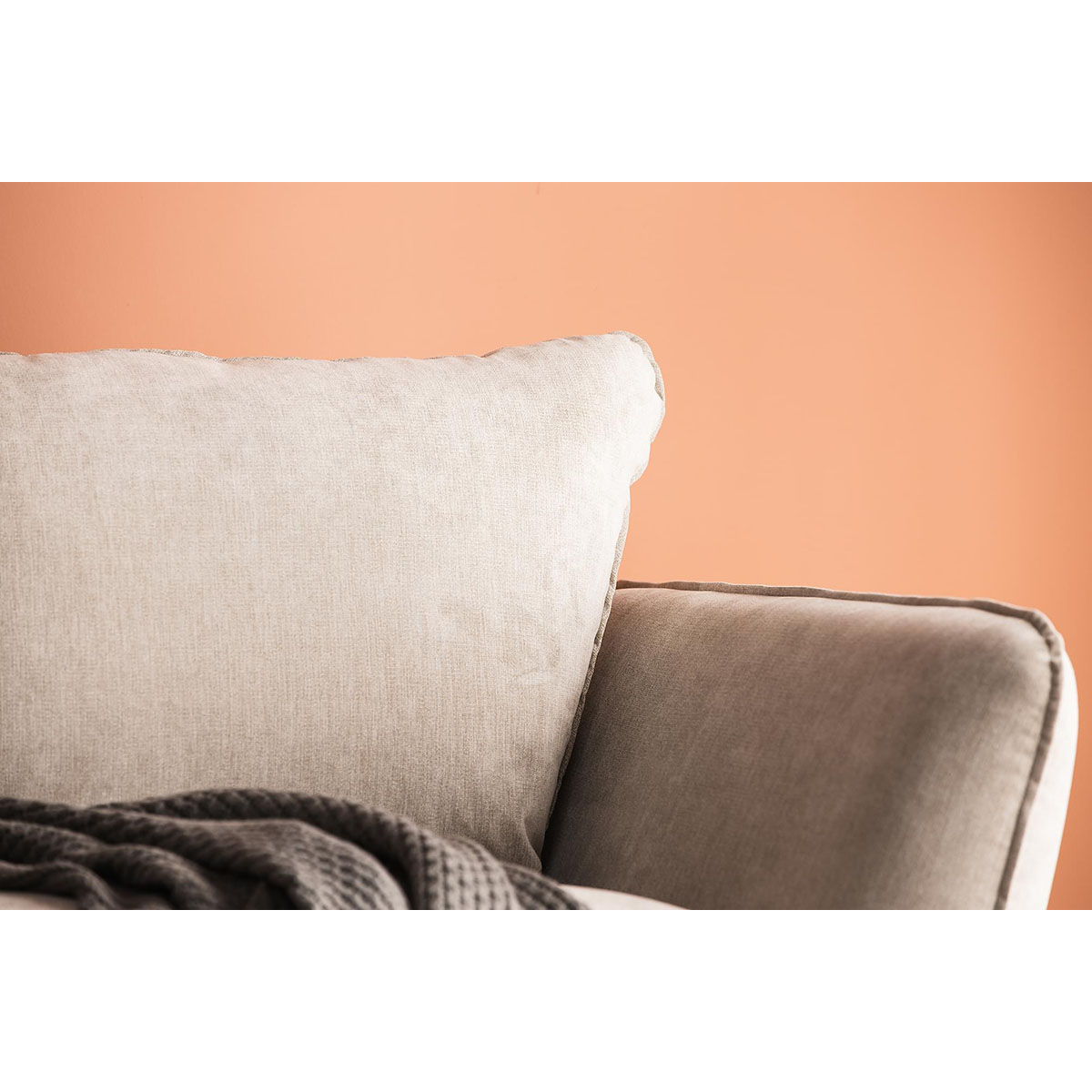 Trend Lyx 3-sits Soffa Beige, Svarta ben