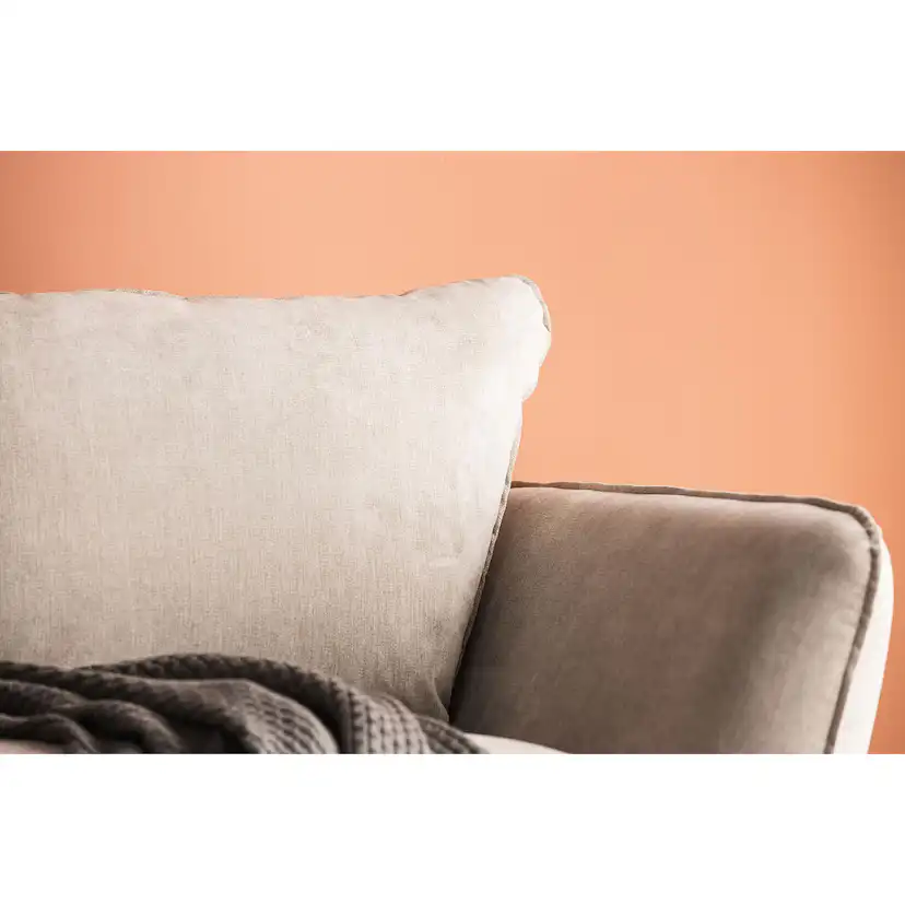 Trend Lyx 3-sits Soffa Beige, Svarta ben