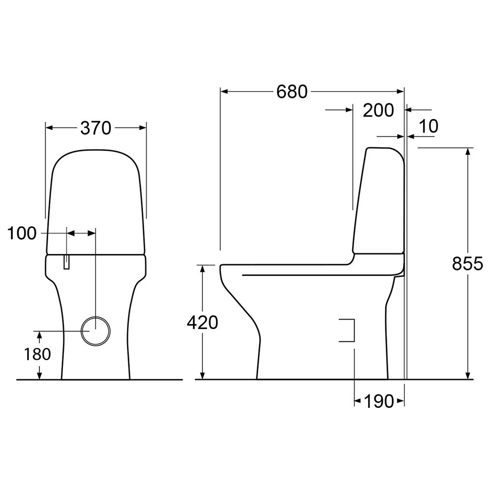 Toalettstol Gustavsberg Estetic 8300 Hygienic Flush