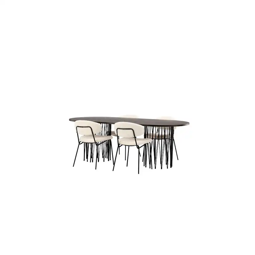 Matgrupp furniture/fashion Stone med 4 Chico Stolar