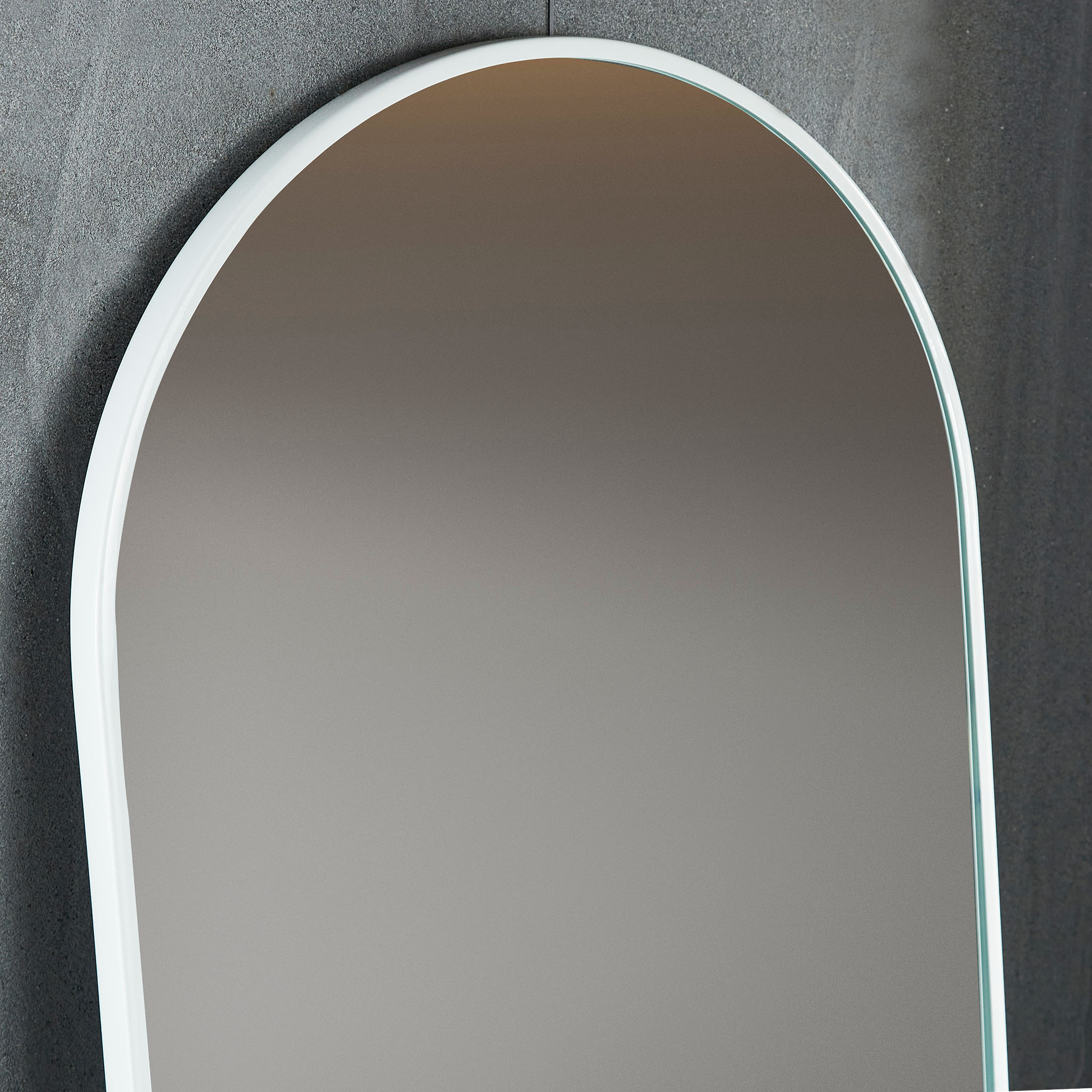 Golvspegel rund 700x1850mm - vit Vit
