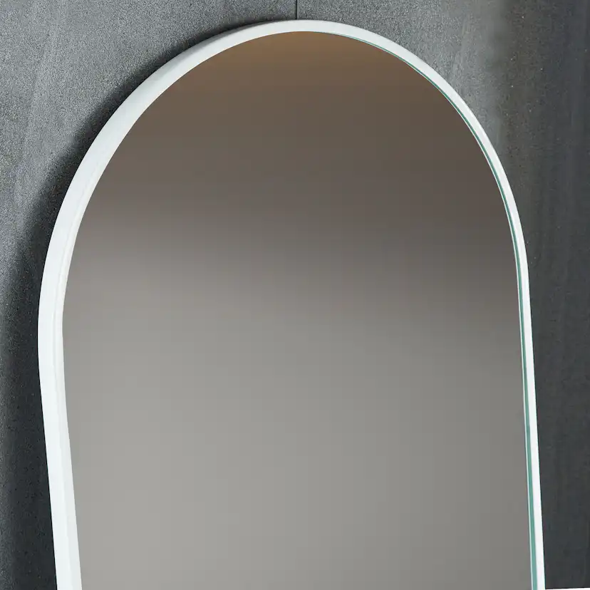 Golvspegel rund 700x1850mm - vit Vit