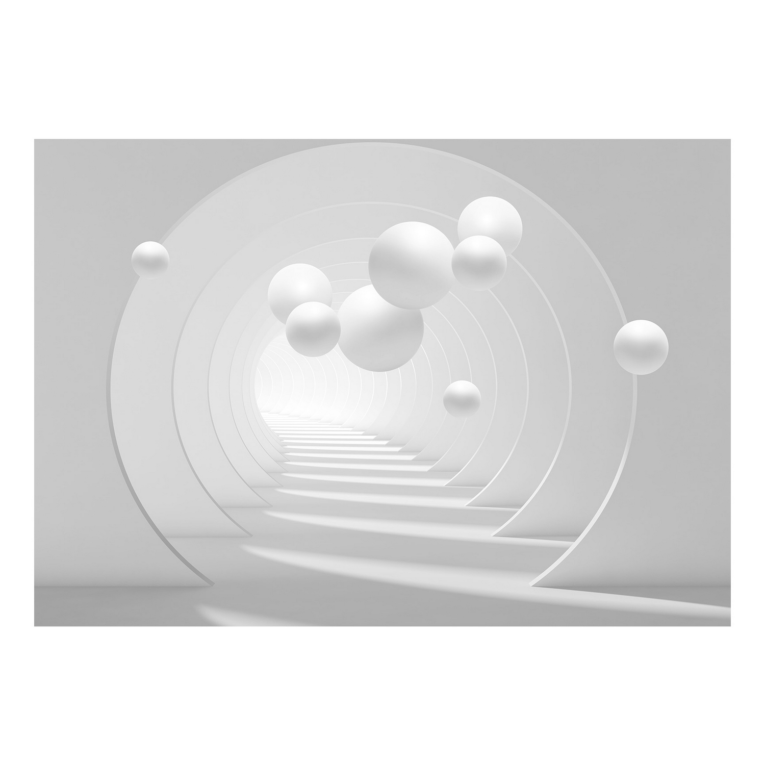 Självhäftande fototapet - 3D Tunnel 392x280 Storlek: 392x280 cm