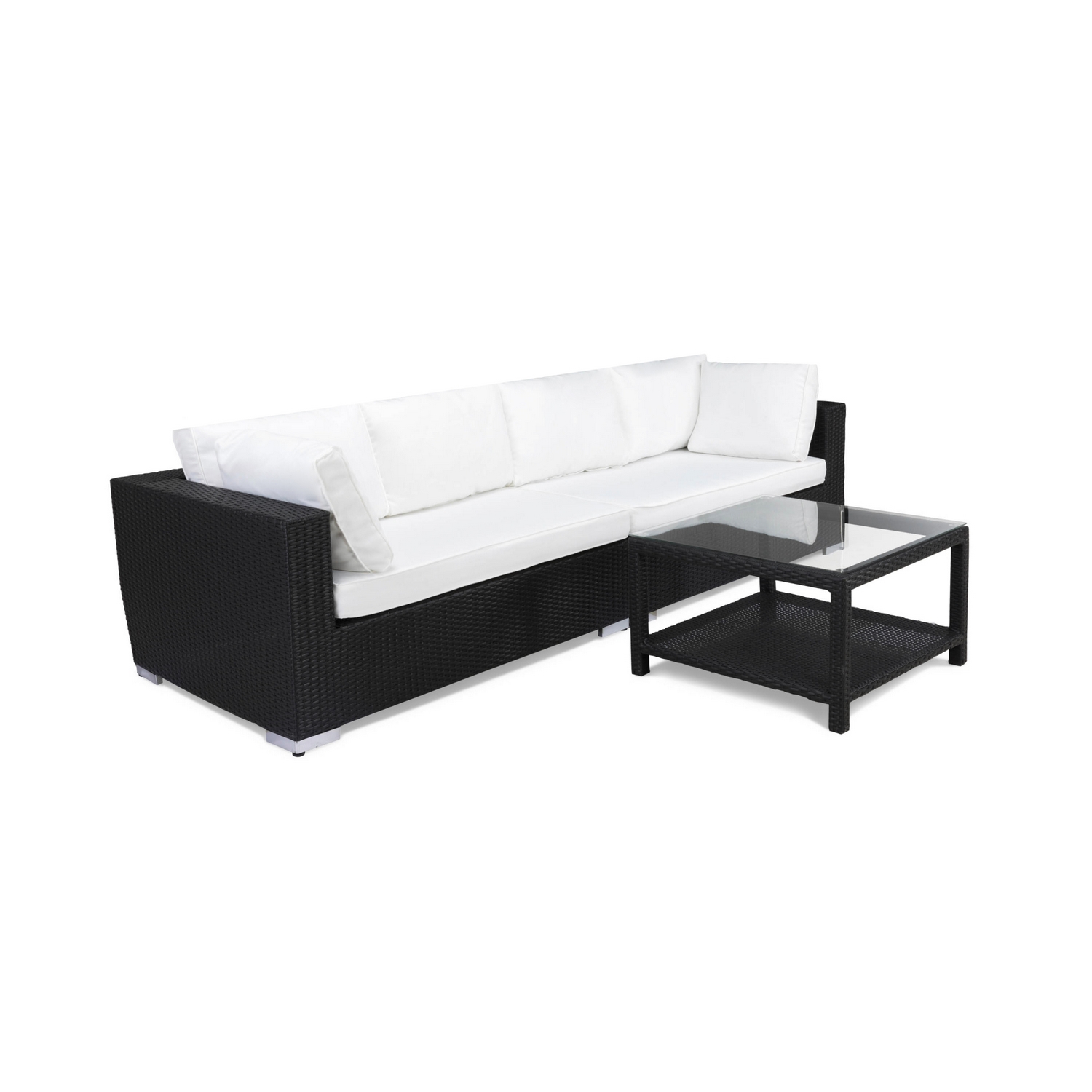 Loungegrupp Comfort Garden Bahamas 6-sits med Fåtölj och Bord 75x75