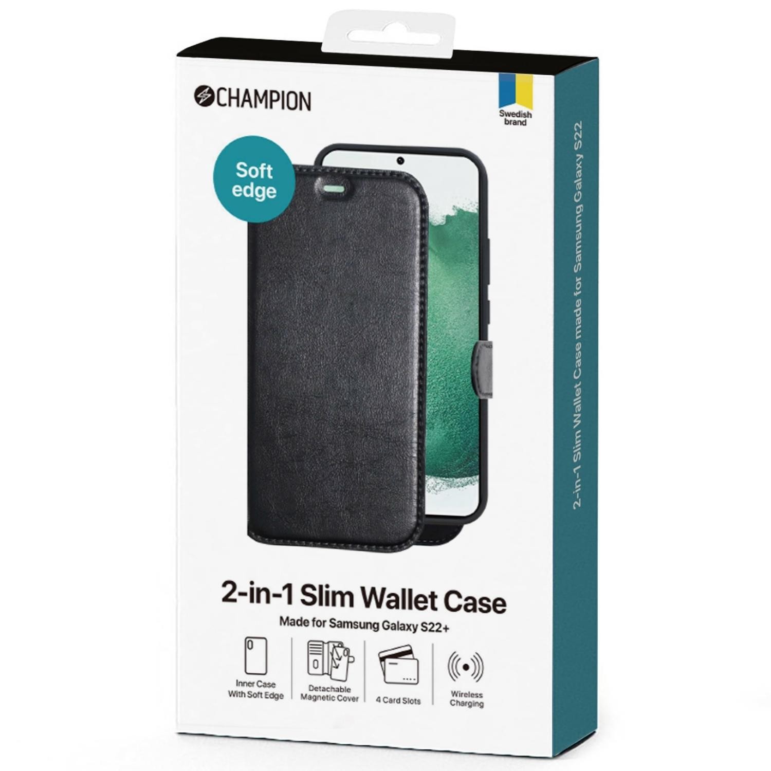 Mobilskal Champion 2-in-1 Slim Wallet Galaxy S22+