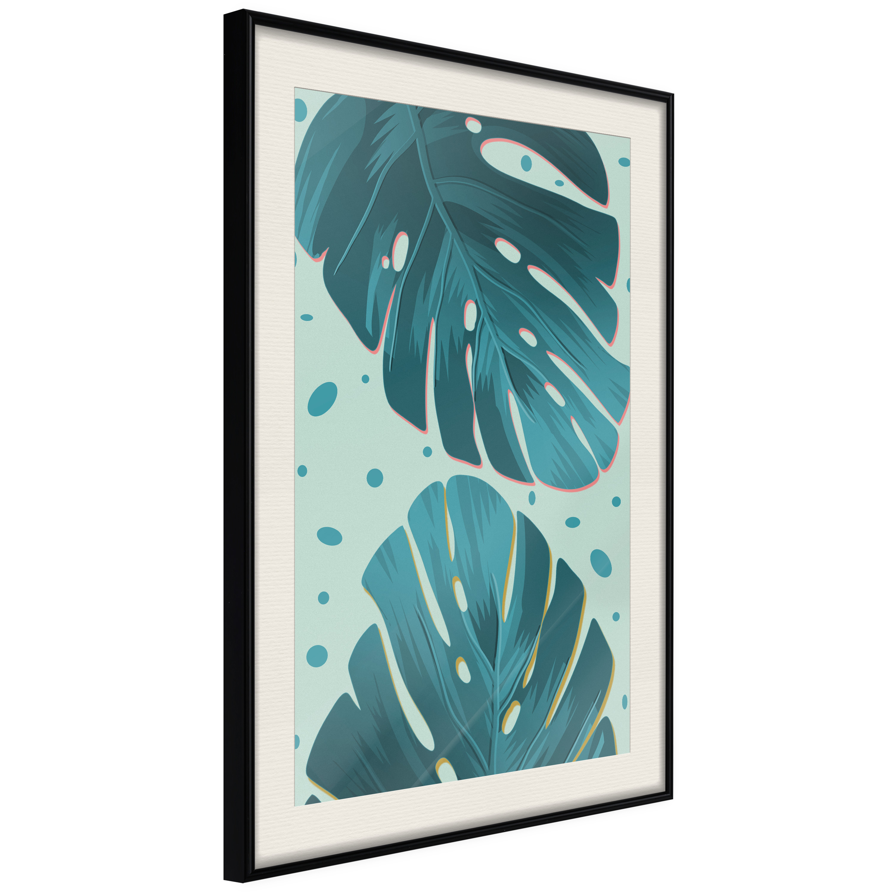 Poster Artgeist Affisch Dewy Leaves