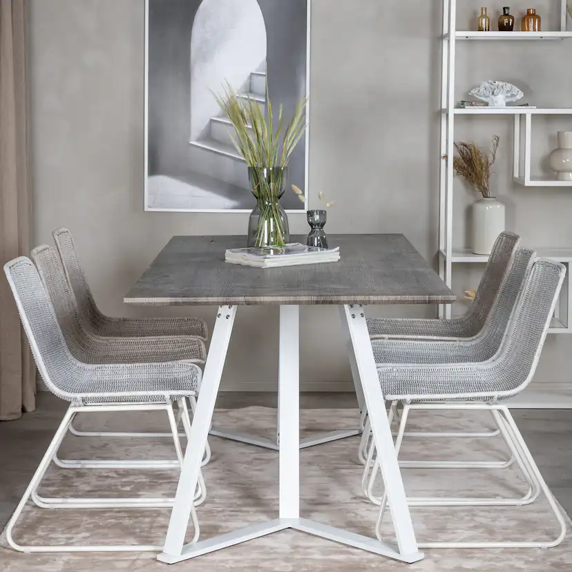 Matgrupp Venture Home Madde med 6 Cornelia Stolar