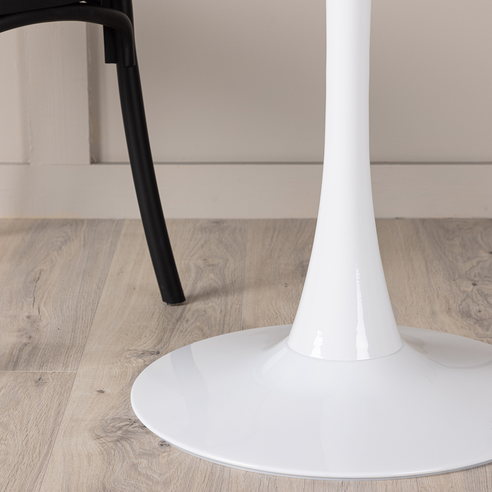 Matbord Venture Home Hamden Vit Runt Bord Ø80 cm