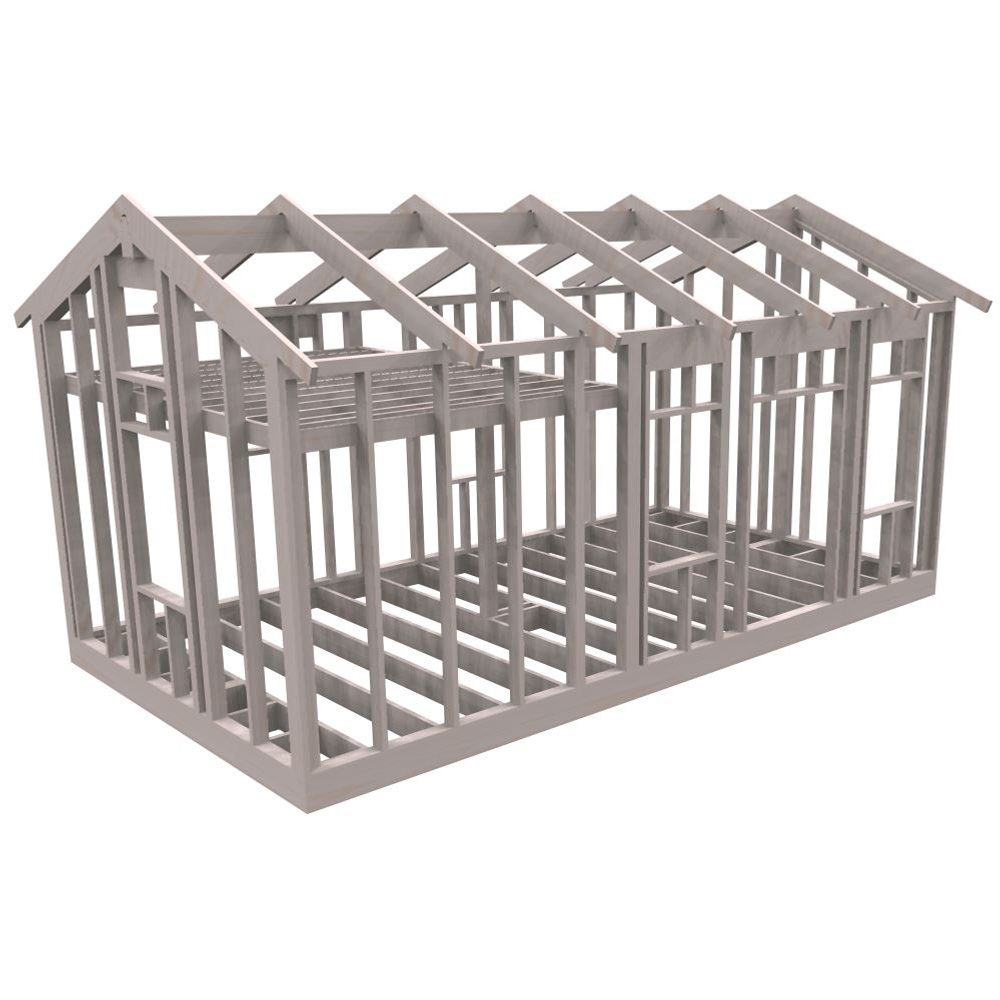 Attefallsstomme Byggstommar 22 grader Med Loft 7200x3940 mm Färdiga Sektioner