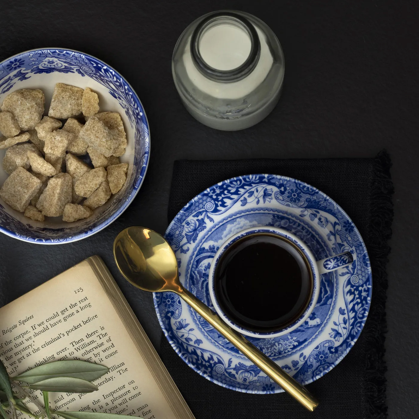 Espressokopp Spode Blue Italian med Fat