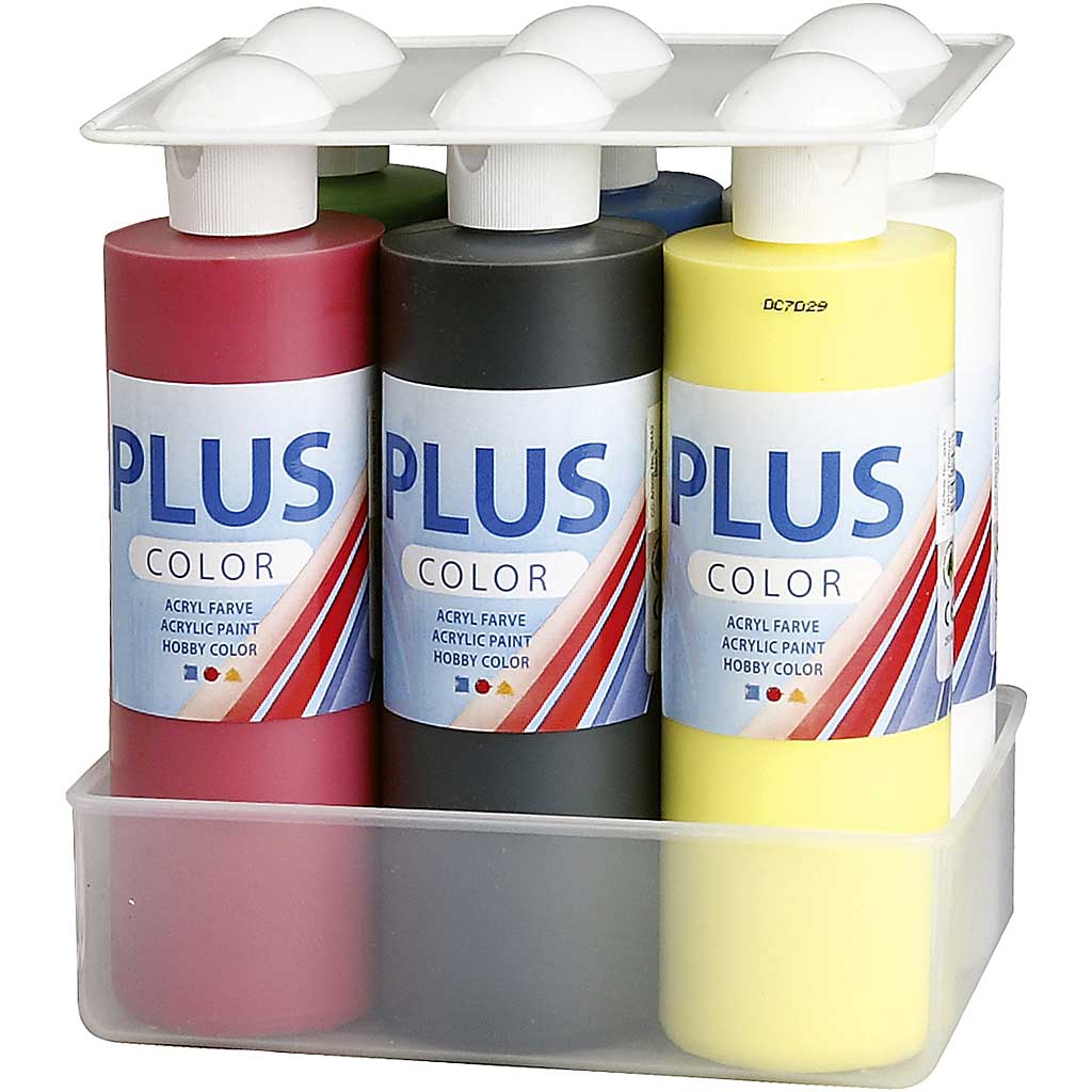 Hobbyfärg Creativ Company Plus Color Primärfärger 6x250 ml/1 Förp