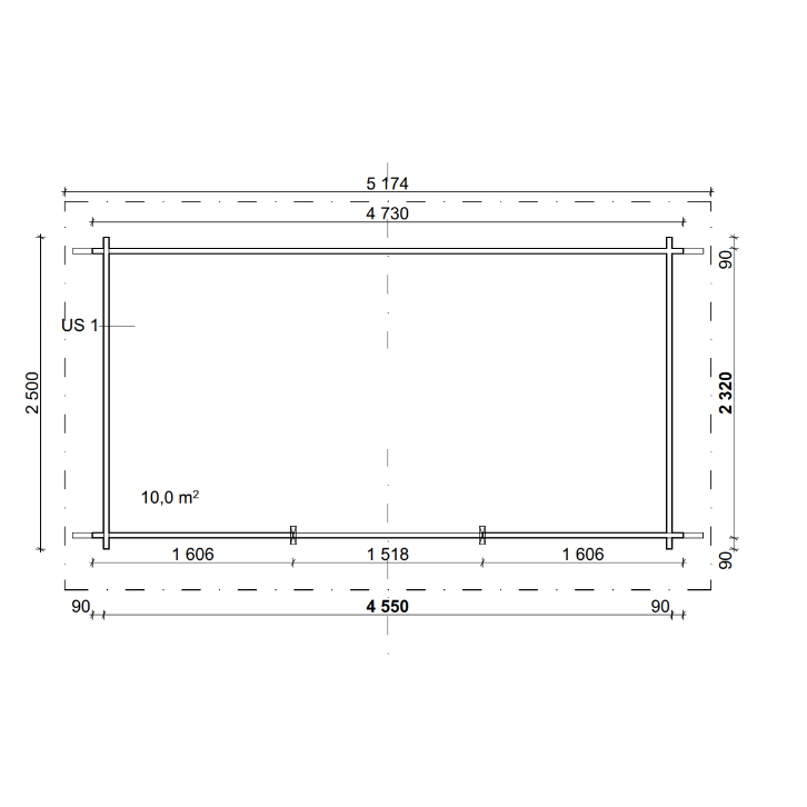 Timmerförråd LP Garden P-M (10m²) Pulpettak