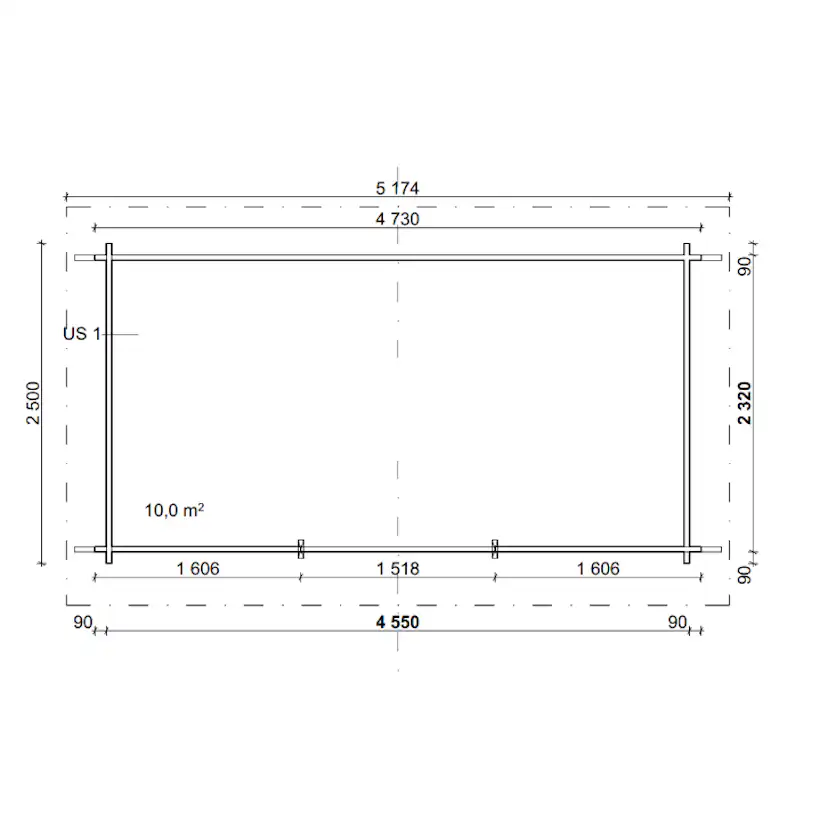Timmerförråd LP Garden P-M (10m²) Pulpettak
