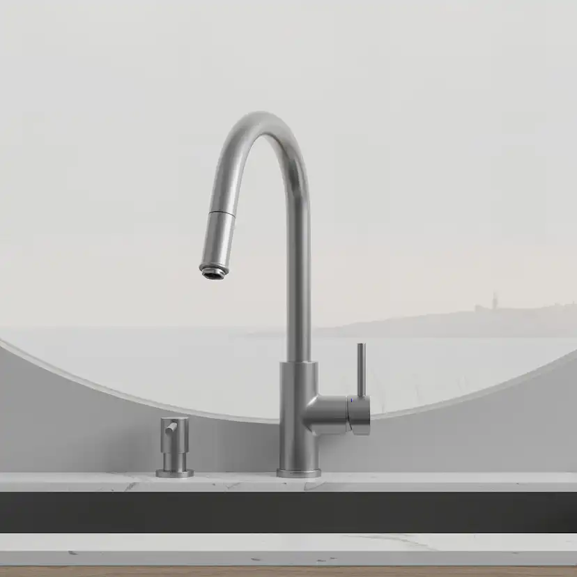 Köksblandare Scandtap Steel Access Rostfritt Stål Utan Diskmaskinsavstängning