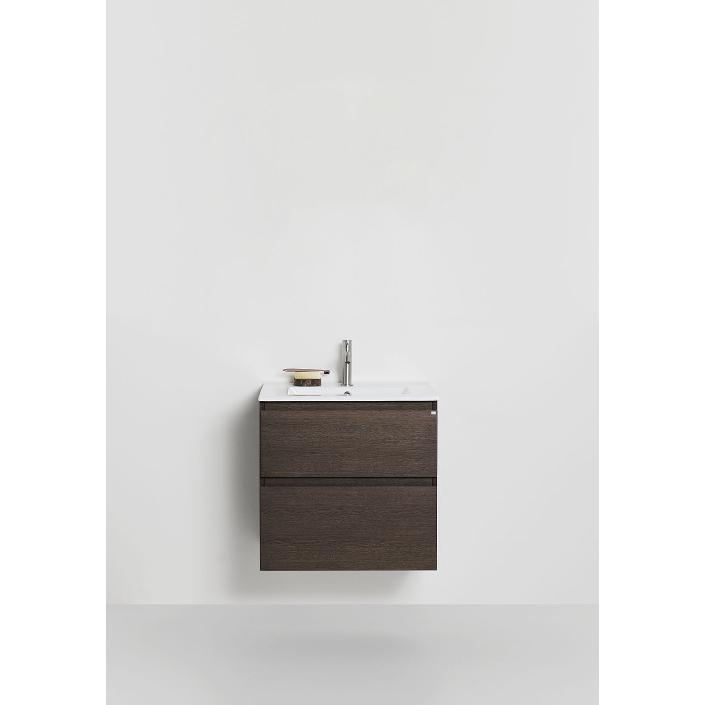 Tvättställsskåp Hafa Go Plus med Tvättställ Mörk Ek, B: 610mm