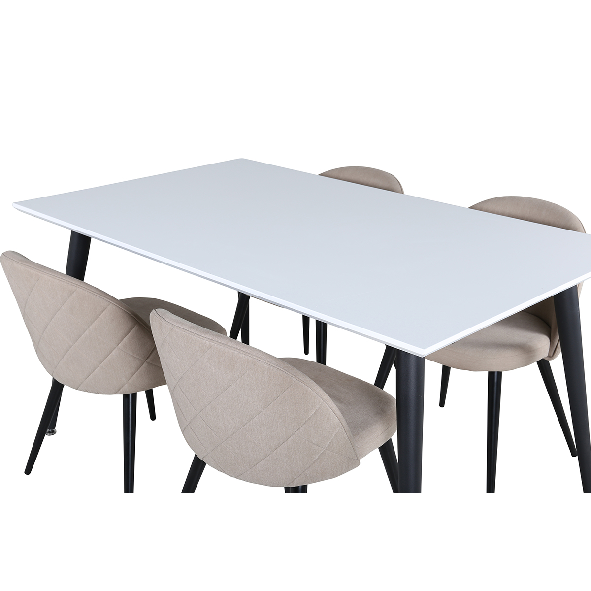 Matgrupp Venture Home Jolie med 4 Valentina Stitcthes Stolar Polyesterlinen