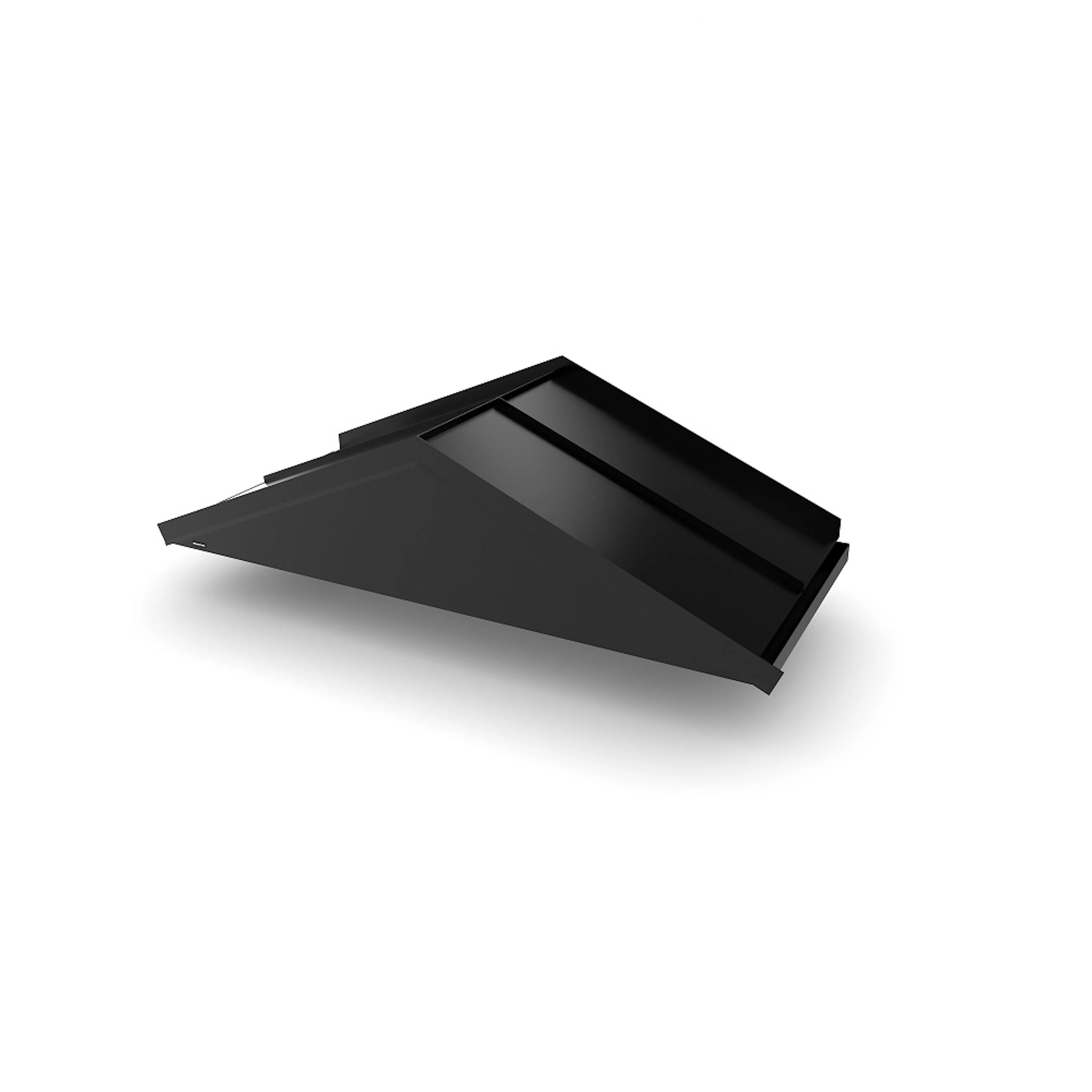 Angled B=2100 Svart (RAL:9017) 2100 mm Svart Avrinning: Höger & Vänster