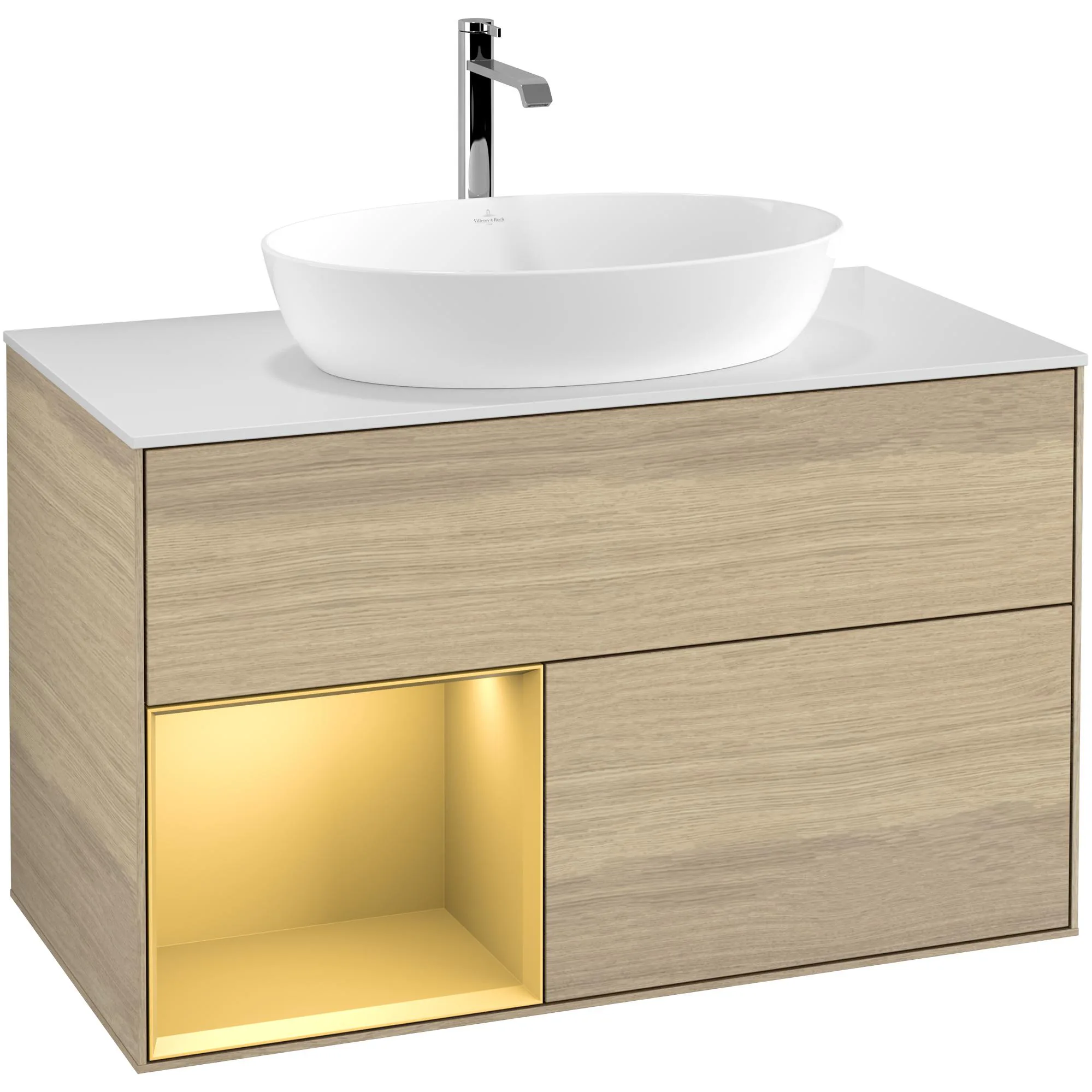 Tvättställsskåp Villeroy & Boch Finion med 2 Lådor Hylla och Bänkskiva för Fristående Tvättställ från Artis & Collaro