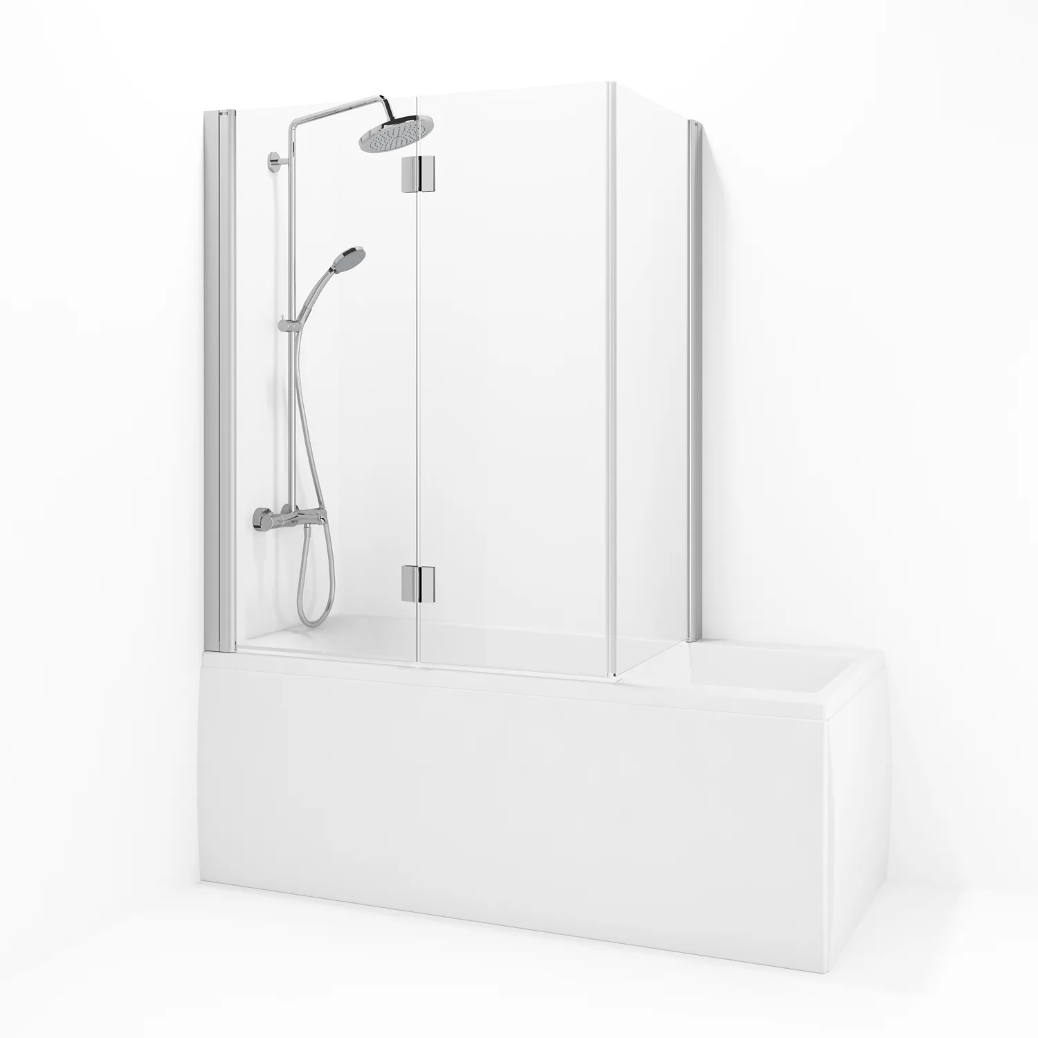 Spirit badHöNi 158 68x93 Ma Kl 680x930x1400 mm, Matt Aluminium, Klarglas