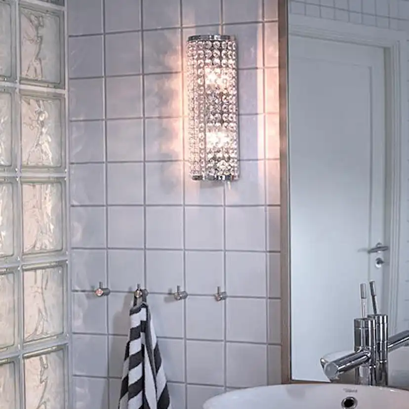 Kristallvägglampa Markslöjd Lysekil Krom