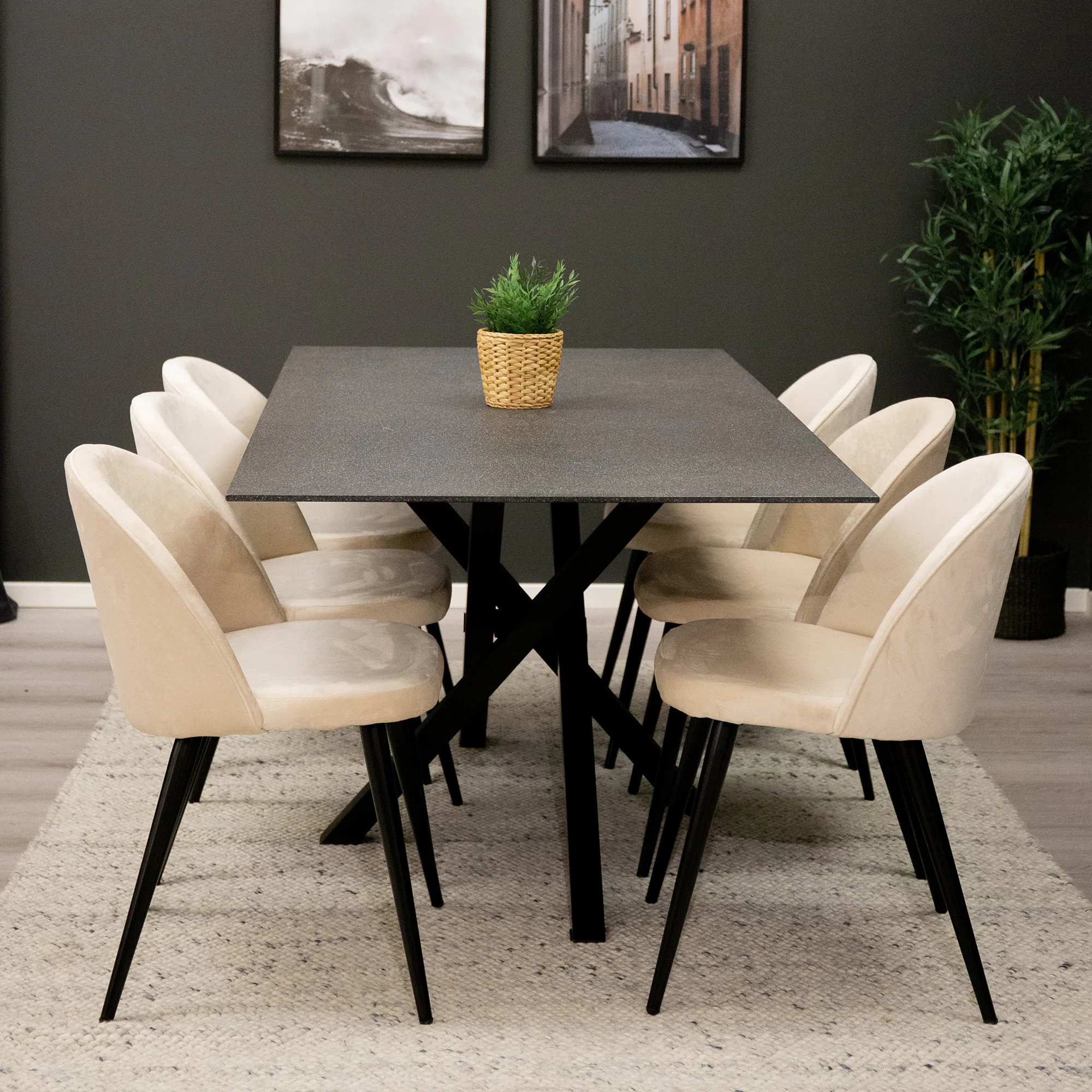 Beige/Svart
