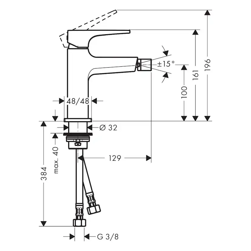 Bidéblandare Hansgrohe Metropol