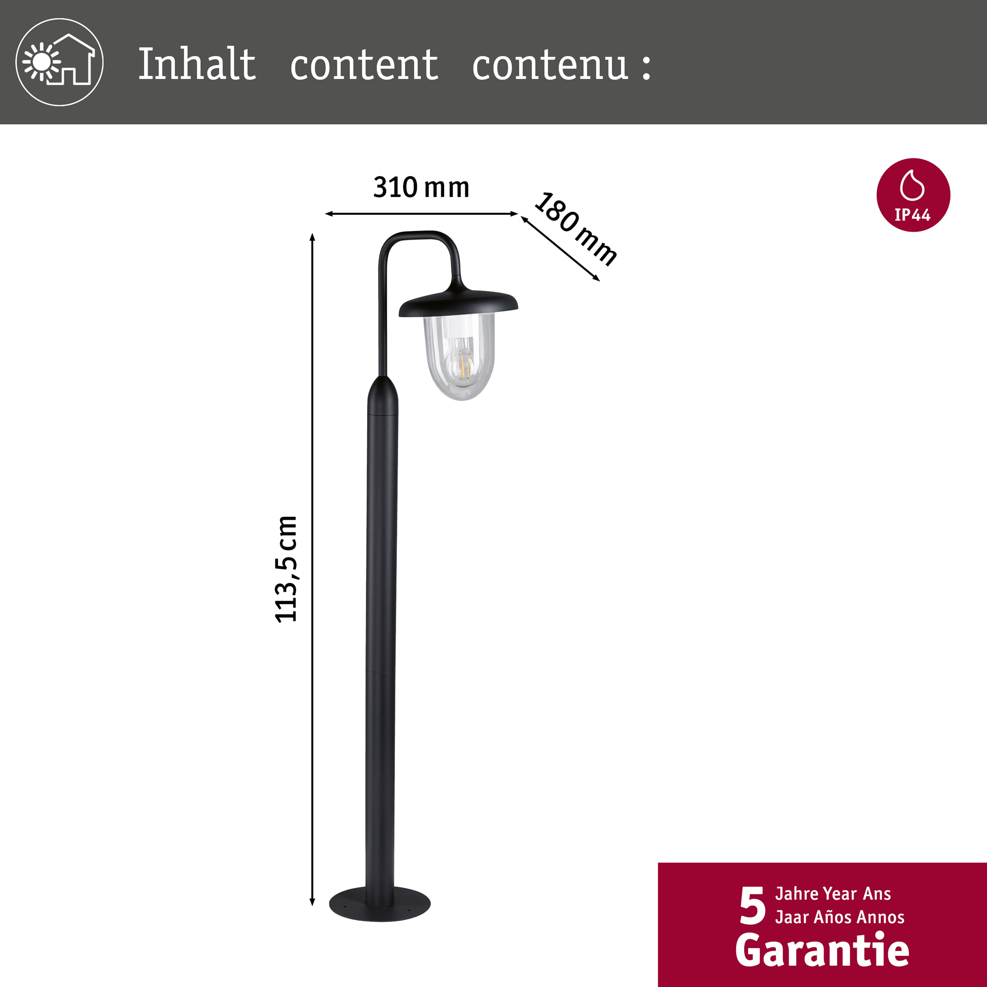 Pollare Paulmann Vintario Seawater Resistant IP44 230V E27