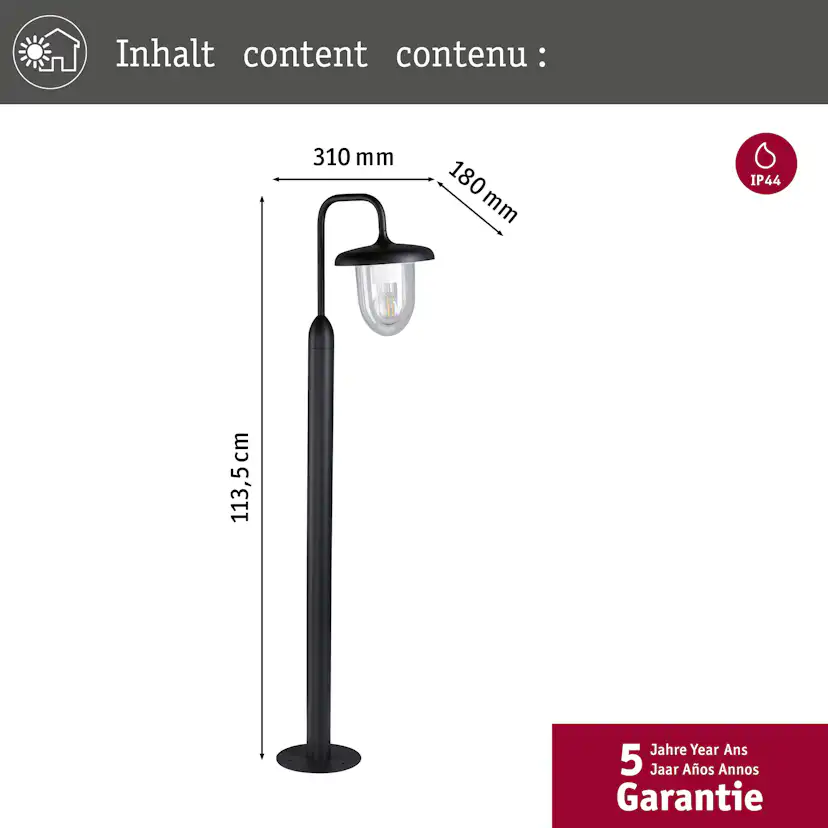 Pollare Paulmann Vintario Seawater Resistant IP44 230V E27