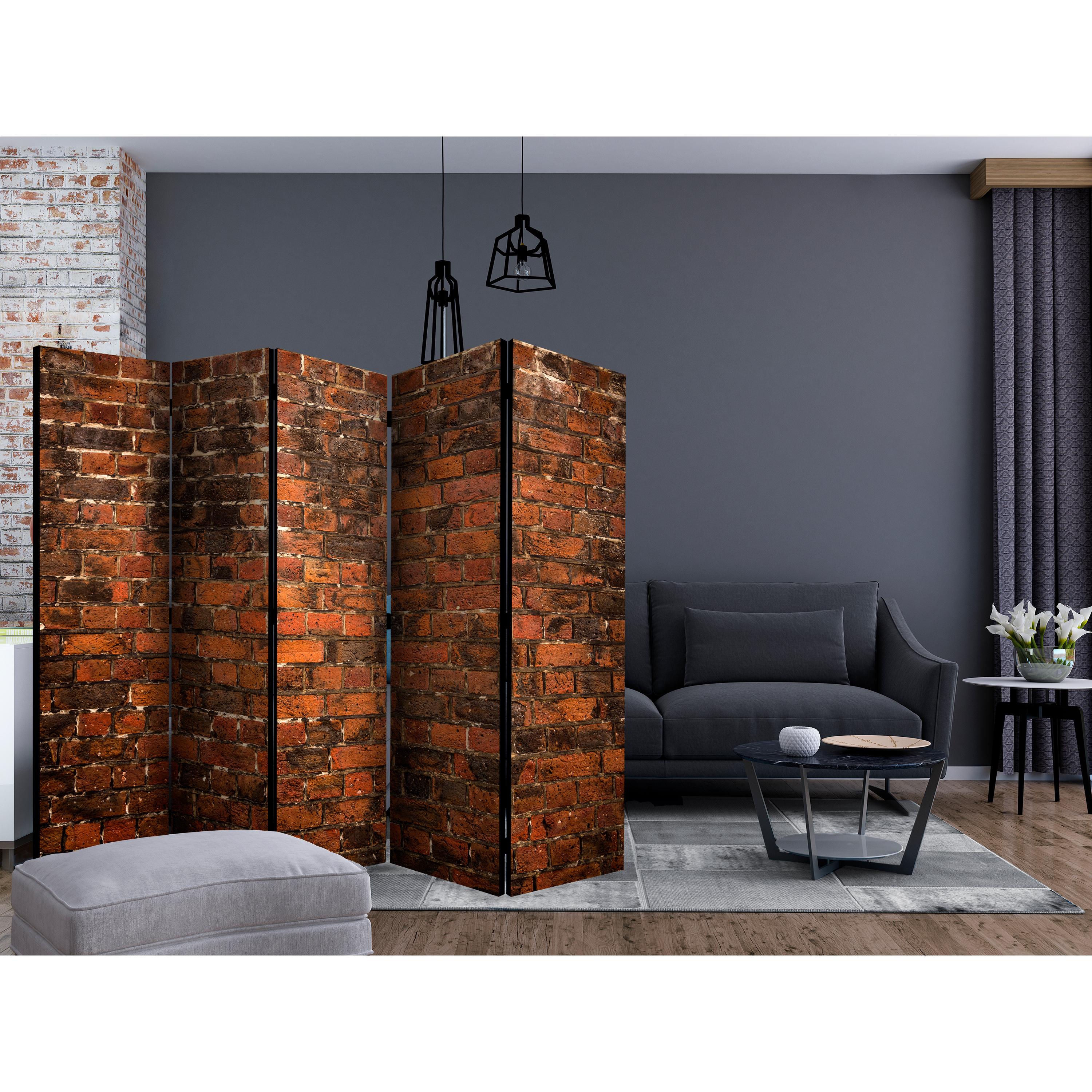 Rumsavdelare Skärmvägg Arkiio Old Brick Wall II 225x172 cm